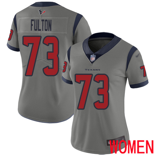 Houston Texans Limited Gray Women Zach Fulton Jersey NFL Football #73 Inverted Legend->houston texans->NFL Jersey